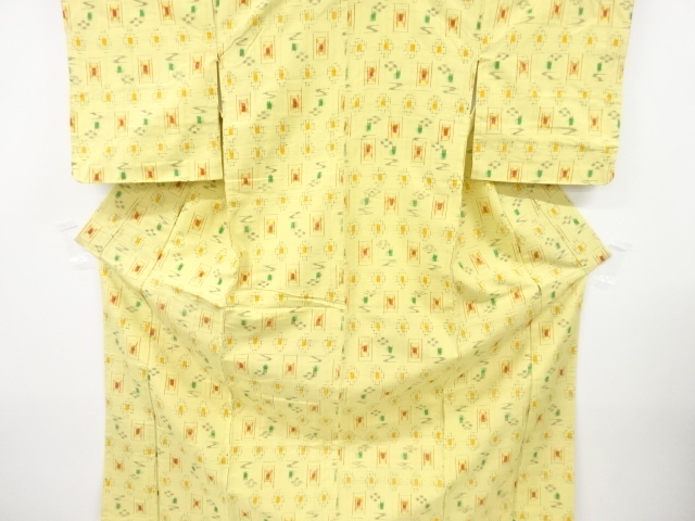 未使用品　絣柄織り出し手織り紬着物